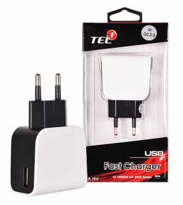 Ładowarka Sieciowa Tel1 USB 2,5A Uniwersalna Quick Charge 3.0